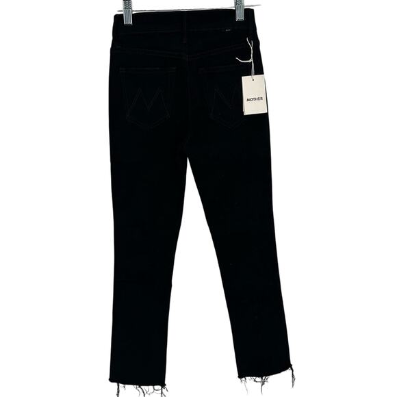 MOTHER The Rascal Ankle Fray Jeans in Guilty Flash Sz 26 Side Stripe Beaded NWT - Picture 8 of 15